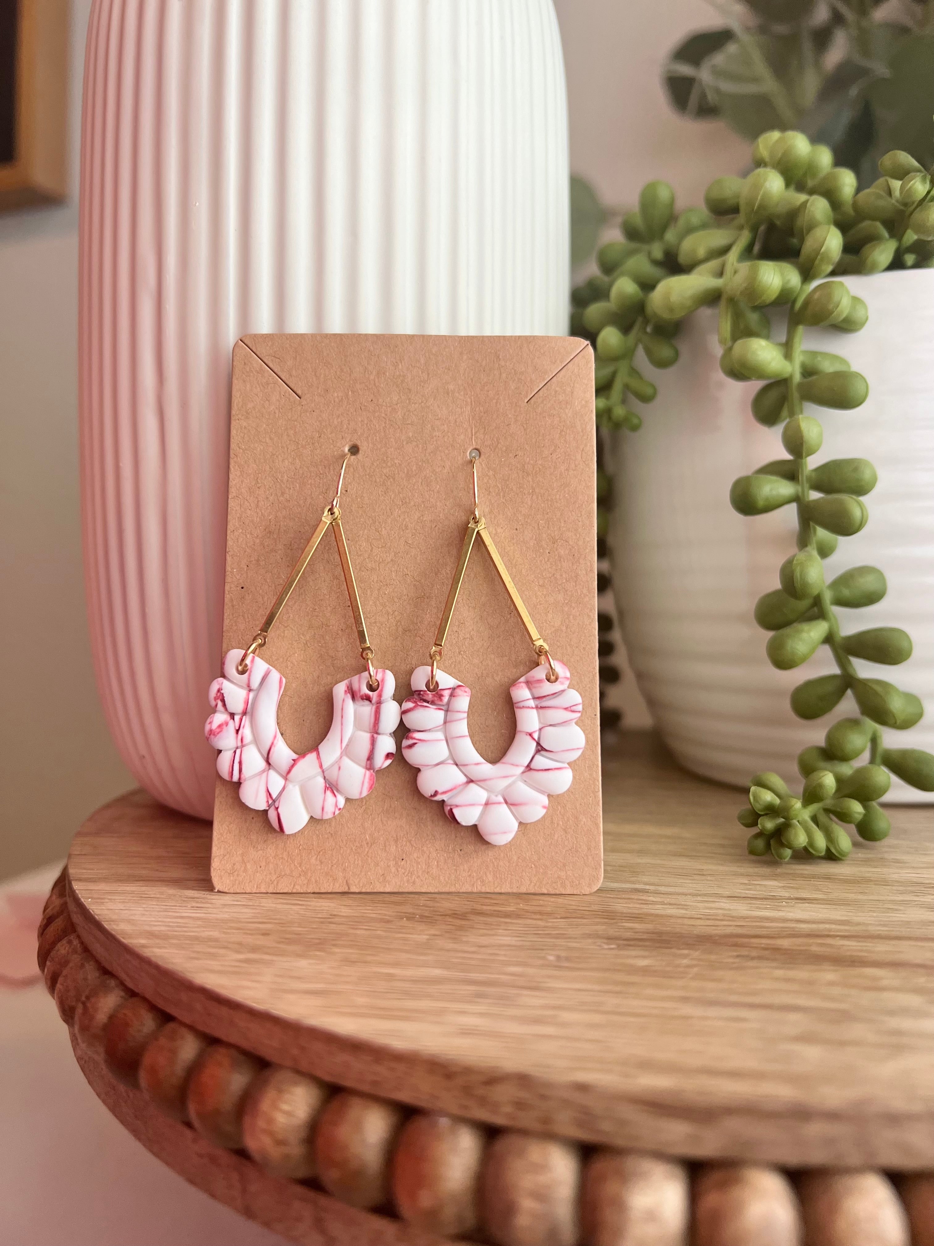 Clay and white dangle