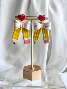 Pencil Bow dangles